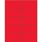 Etiquetas láser extraíbles de color rojo fluorescente, 4 x 2 