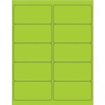 Etiquetas láser removibles verdes, 4 x 2 
