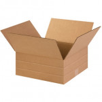 Cajas de cartón corrugado, profundidad múltiple, 14 x 14 x 6 