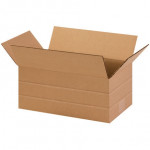 Cajas de cartón corrugado, profundidad múltiple, 14 x 8 x 6 