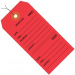 Etiquetas adhesivas de reparación precableadas rojas - # 8, 6 1/4 x 3 1/8 