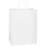 Bolsas de papel blancas para la compra, Debbie - 10 x 5 x 13 