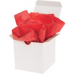 Hojas de papel tisú rojo mandarín, 20 x 30 