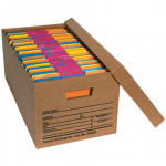 Cajas económicas para almacenamiento de archivos con tapa, 24 x 12 x 10 