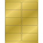 Etiquetas láser de lámina dorada, 4 x 2 