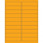 Etiquetas láser naranja fluorescente, 4 x 1 