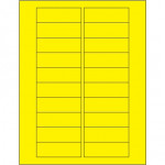 Etiquetas láser fluorescentes amarillas, 3 x 1 