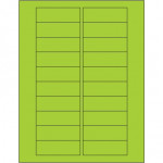 Etiquetas láser verde fluorescente, 3 x 1 