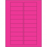 Etiquetas láser rosa fluorescente, 3 x 1 