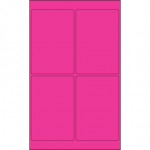 Etiquetas láser rosa fluorescente, 4 x 6 