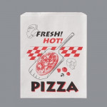 Bolsas de papel para pizza impresas, 12 x 15 