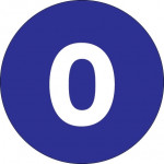 Etiquetas de números de círculo azul oscuro 