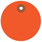 Etiquetas circulares de plástico naranja - 3 