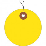 Etiquetas circulares de plástico amarillas precableadas - 3 