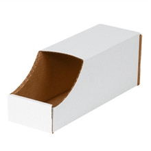 Cajas para contenedores apilables de cartón corrugado, 4 x 12 x 4 1/2 "
