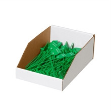 Cajas para contenedores de cartón corrugado blancas, 8 x 12 x 4 1/2 "