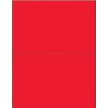 Etiquetas láser removibles de color rojo fluorescente, 8 1/2 x 5 1/2 "