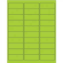 Etiquetas láser removibles verdes, 2 5/8 x 1 "