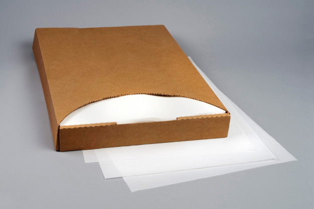Revestimientos para bandejas blancos, papel de silicona 25 #, 24 3/8 x 16 3/8 "