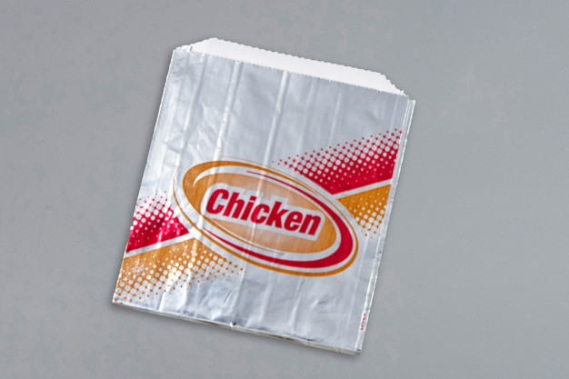 Bolsas de papel de aluminio para sándwich de pollo, 6 x 3/4 x 6 1/2 "