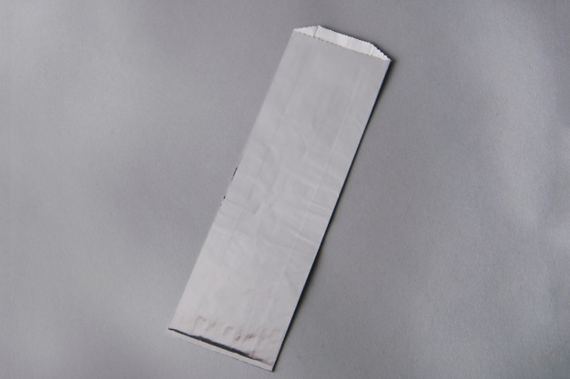 Bolsas de Aluminio para Perritos Calientes, 3 1/2 x 1 1/2 x 12 "(Lámina hacia fuera - Papel hacia adentro)