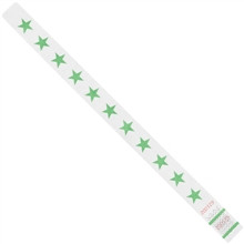 Pulseras Green Stars Tyvek®, 3/4 x 10 "