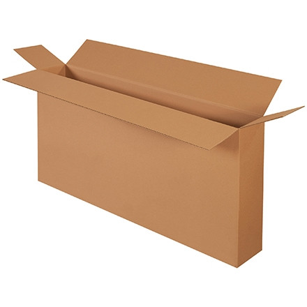 Cajas de cartón corrugado, carga lateral, pared doble, 48 x 8 x 24 "