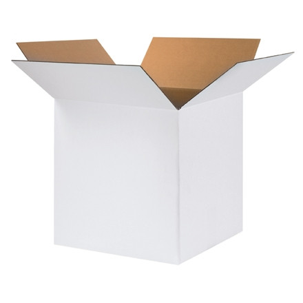 Cajas de cartón corrugado blanco, 24 x 24 x 24 ", cubo