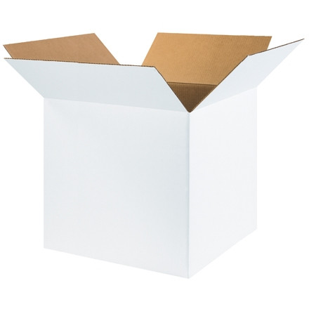 Cajas de cartón corrugado blanco, 20 x 20 x 20 ", cubo