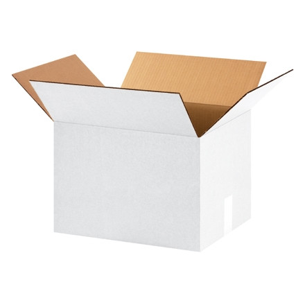 Cajas de cartón corrugado, 16 x 12 x 12 ", blancas