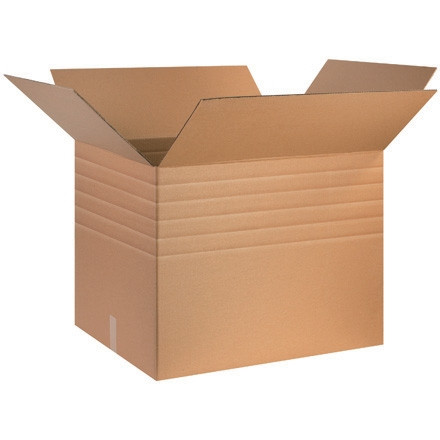 Cajas de cartón ondulado pared simple, 30 x 24 x 24 ", profundidad múltiple, 44 ECT para $7.43 En línea | La Empresa de Embalaje
