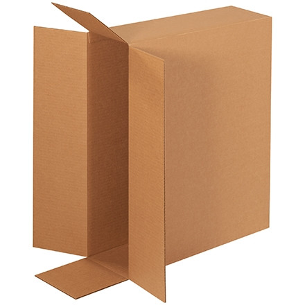Cajas de cartón corrugado, carga lateral, pared doble, 24 x 6 x 18 "