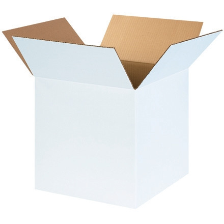 Cajas de cartón corrugado blanco, 14 x 14 x ", cubo para $1.97 En línea | La Empresa de Embalaje