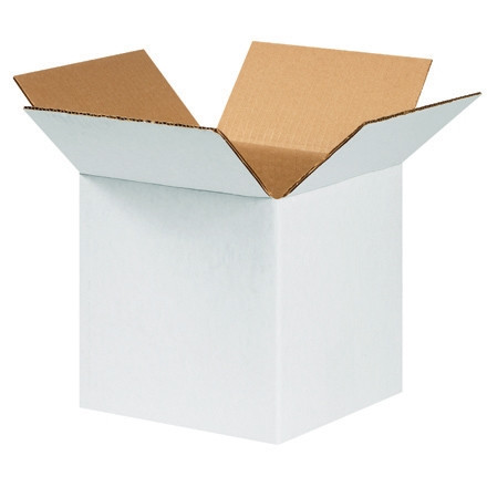 Cajas de cartón corrugado blanco, 9 x 9 x 9 ", cubo