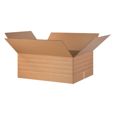 Cajas de cartón corrugado, profundidad múltiple, 30 x 24 x 12 "