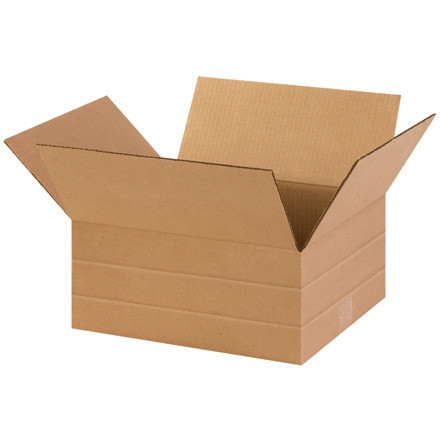 Cajas de cartón corrugado, profundidad múltiple, 14 x 12 x 6 "