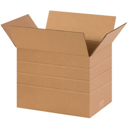 Cajas de cartón corrugado, profundidad múltiple, 14 x 10 x 10 "