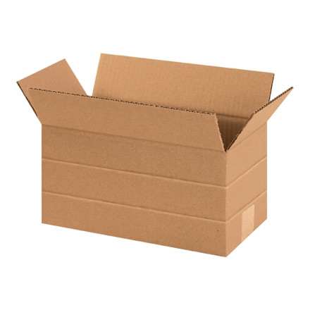 Cajas de cartón corrugado, profundidad múltiple, 12 x 6 x 6 "