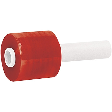 Película estirable manual roja para empaquetado de núcleo extendido, calibre 80, 3 "x 1000 '