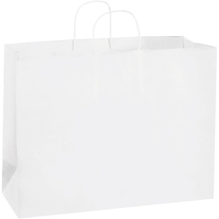 Bolsas de papel blancas para la compra, Vogue - 16 x 6 x 12 "