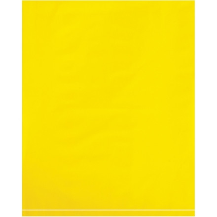 Bolsas de polietileno, 12 x 15 ", 2 mil, amarillas planas