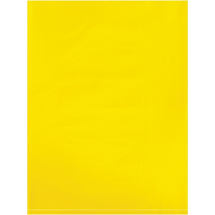 Bolsas de polietileno, 9 x 12 ", 2 mil, amarillas planas