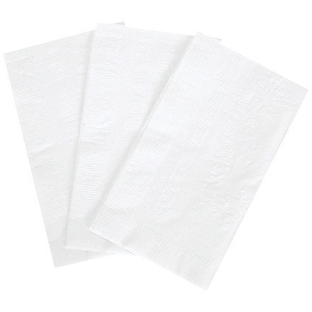 Servilletas de papel para cena, blancas, 15 x 17 "