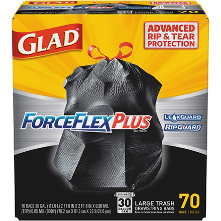 Bolsas para basura Glad® ForceFlex, 13 galones, blancas