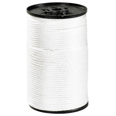 Cuerda de nailon trenzado sólido - 1/8 ", blanco