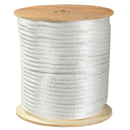 Cuerda de nailon trenzado sólido - 5/8 ", blanco
