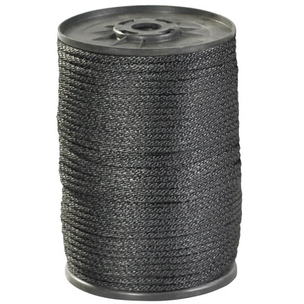 Cuerda de nailon trenzado sólido - 1/4 ", negra