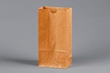Bolsas de papel Kraft natural para comestibles, 2-4 1/4 x 2 1/2 x 7 3/4 "
