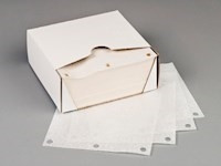 Hojas de papel de empanada perforadas con tres orificios, enceradas, 5 1/2 x 5 1/2 "