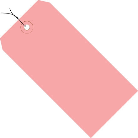 Etiquetas de envío rosadas precableadas # 8 - 6 1/4 x 3 1/8 "